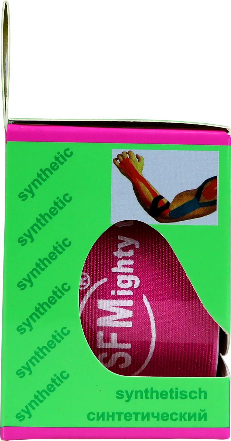 Лента кинезиологическая SFM-Plaster, на полимерной основе (нейлон), 5см Х 500см,    розового цвета, в диспенсере, с логотипом