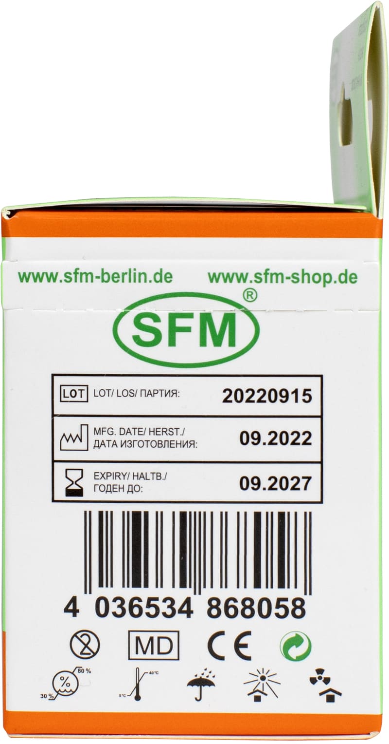 Лента кинезиологическая SFM-Plaster, на полимерной основе (нейлон), 5см Х 500см,    оранжевого цвета, в диспенсере