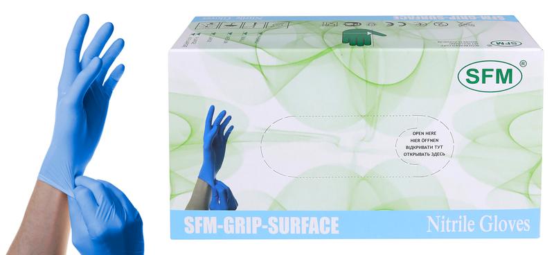 Перчатки НИТРИЛОВЫЕ - 24 см  (SFM-GRIP-SURFACE) - (SFM,Германия)