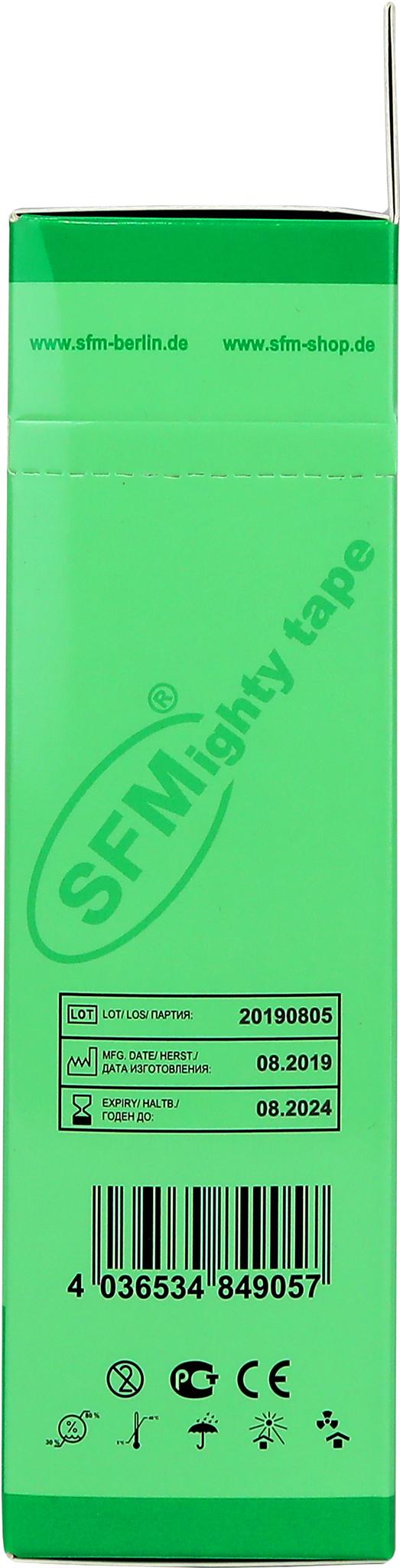 Лента кинезиологическая SFM-Plaster, на хлопковой основе, 5см Х 3200см, зеленого цвета, в диспенсере, с логотипом