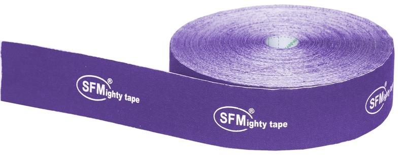 Лента кинезиологическая SFM-Plaster, на хлопковой основе, 5см Х 3200см, фиолетового цвета, в диспенсере, с логотипом